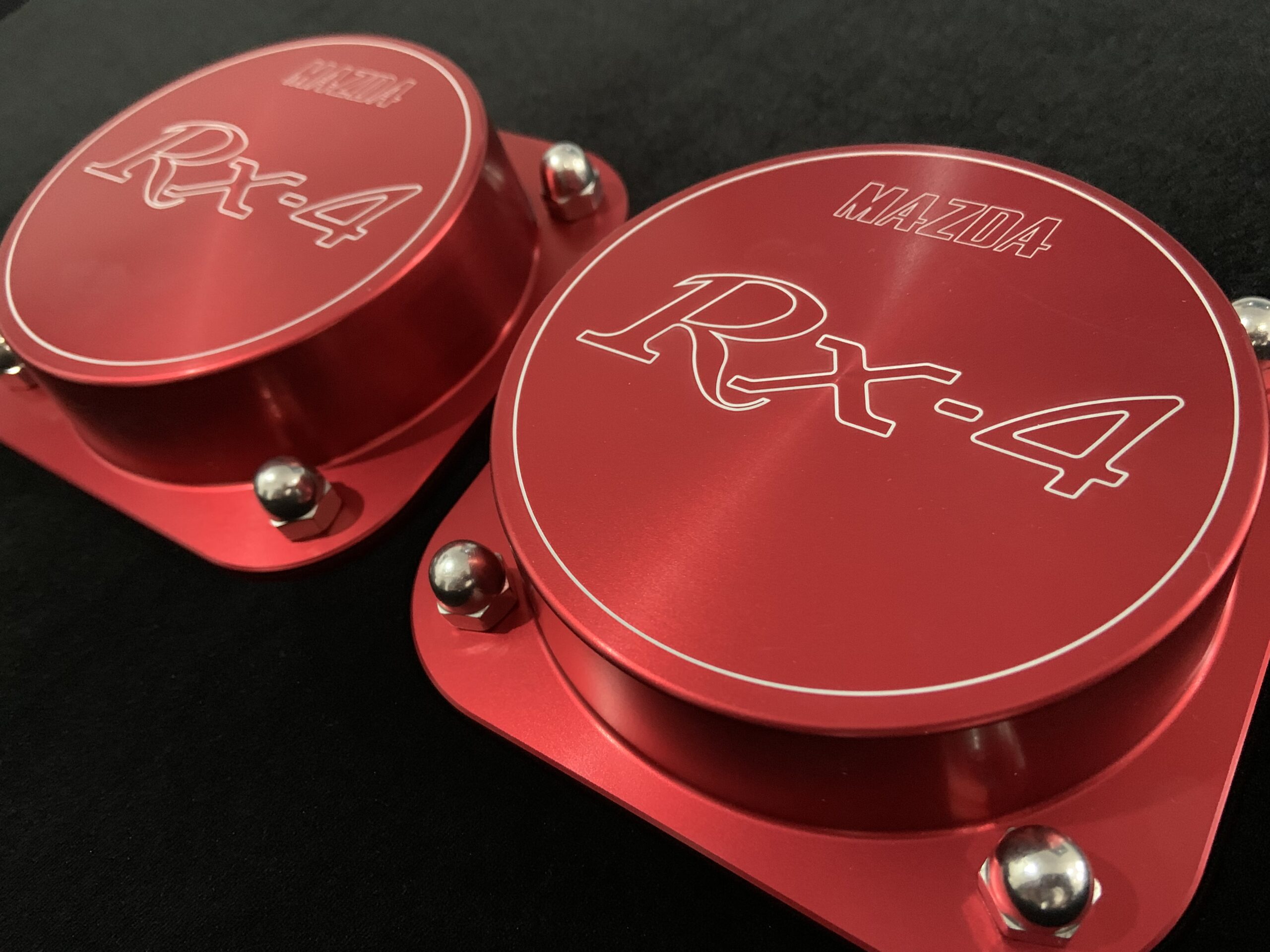 Strut Red Mazda Rx4 Red Billet Alloy Strut Tops – Kustom Cuts