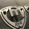 Rx2 Strut Tops - Polished Stainless With M logo