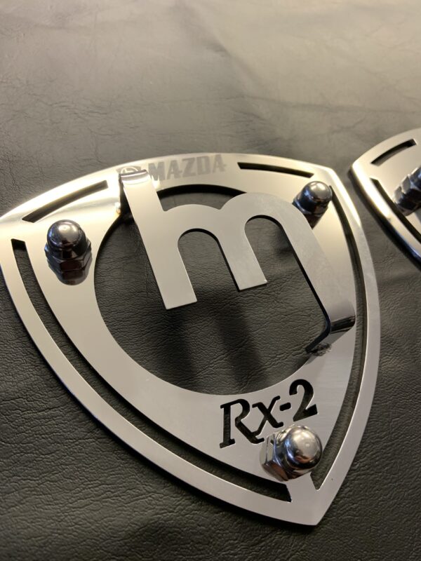 Rx2 Strut Tops - Polished Stainless With M logo