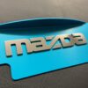 Blue 12a / 13b Flywheel cover with polished MAZDA