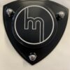 Rx2 Strut Tops - Billet Alloy BLACK M logo