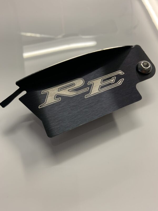 13B Black Stainless Flywheel cover - RE engraved
