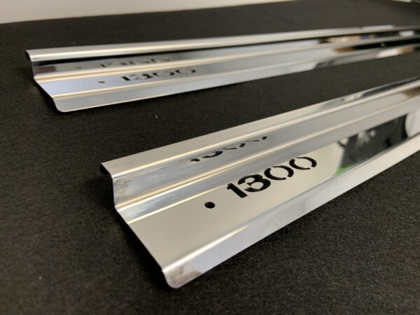 Mazda 1300 Coupe Polished Stainless Scuff Plates