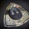 1200/1300 Polished Stainless Strut Tops M cut Raised M
