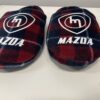 Maroon Tartin Mazda Slippers