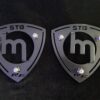 Mazda 1300 STB Black Strut Tops with M