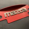 Red 12a / 13b Flywheel cover with Polished MAZDA
