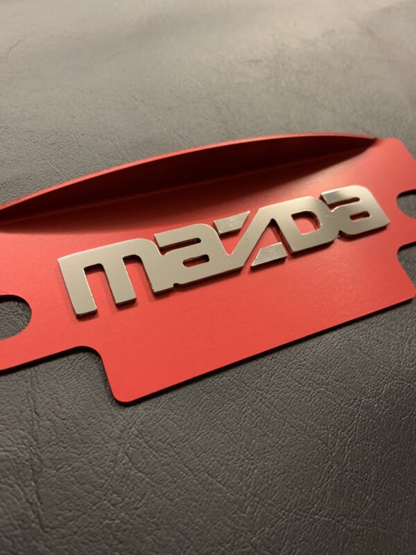 Red 12a / 13b Flywheel cover with Polished MAZDA
