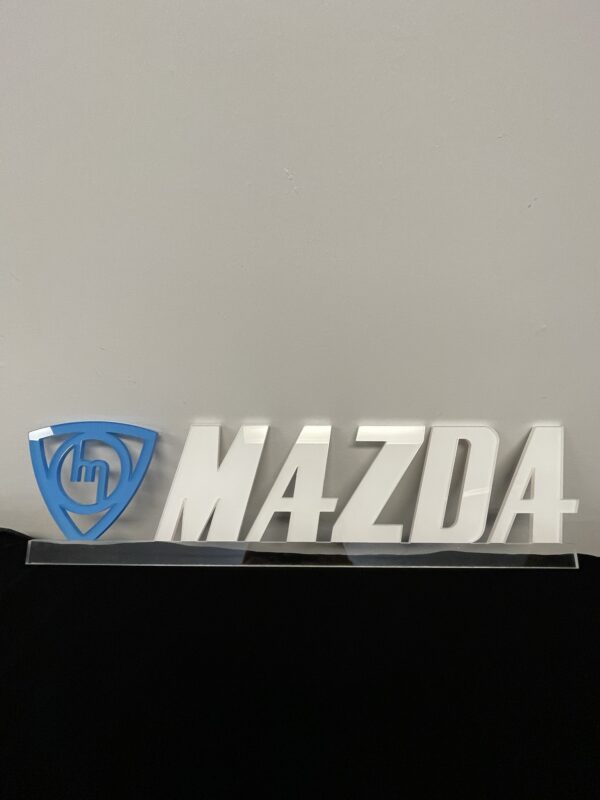 M MAZDA Clear Acrylic Sign