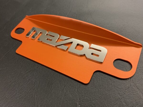 Orange 12a / 13b Flywheel cover with Polished MAZDA
