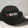 Black Curved Flexfit with Red M & White MAZDA