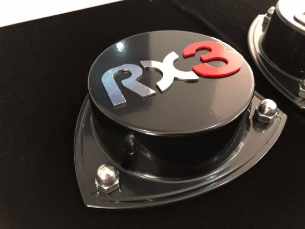 Black Billet Alloy Red Rx3 Strut Tops