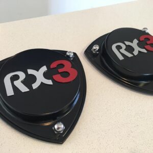 Black Billet alloy Rx3 strut top Red - lower