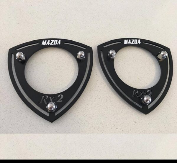 Black Stainless Steel Rx2 Strut tops with Rx2 Cut