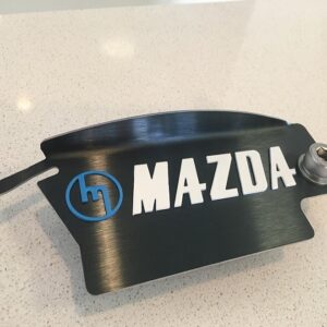 Blue M White MAZDA 13b black plate