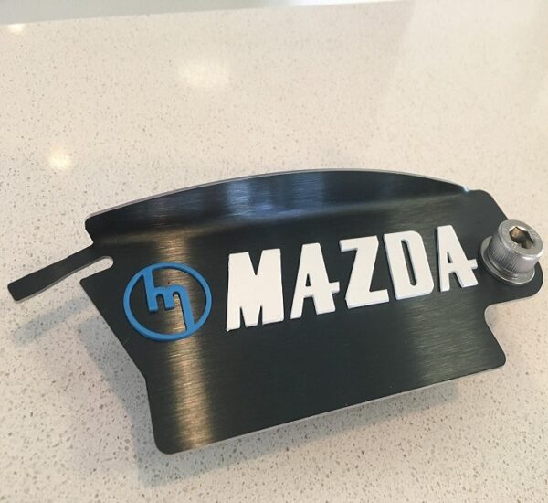 Blue M White MAZDA 13b black plate