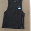 Blue M inside Hoop - Black singlet
