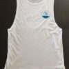 Blue M inside Hoop - White Singlet