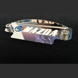 Blue M white Mazda 12a flywheel cover