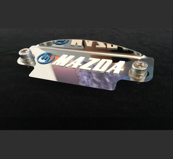 Blue M white Mazda 12a flywheel cover