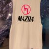 Pink M Mazda - White singlet