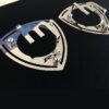 Polished Stainless Steel Rx2 strut tops with Raised M