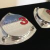 Polished billet alloy Rx3 Red engraved Strut Top