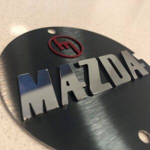 RED M Polished Mazda black cas