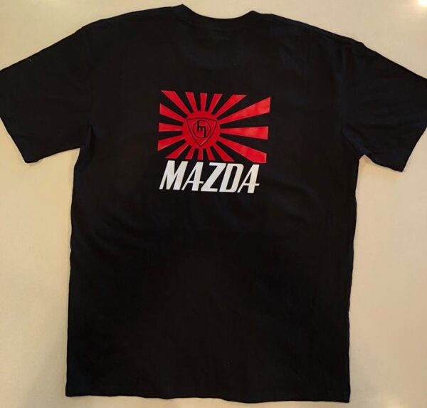 Red Rising Sun Flag - Black Tee
