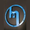 Sky Blue M Clock
