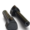 BLACK Blank Billet Door Lock Knobs -  (Pair)