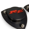 Rx2 Black Billet Strut Tops with red RE