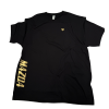 Black Tee Gold M Mazda logo