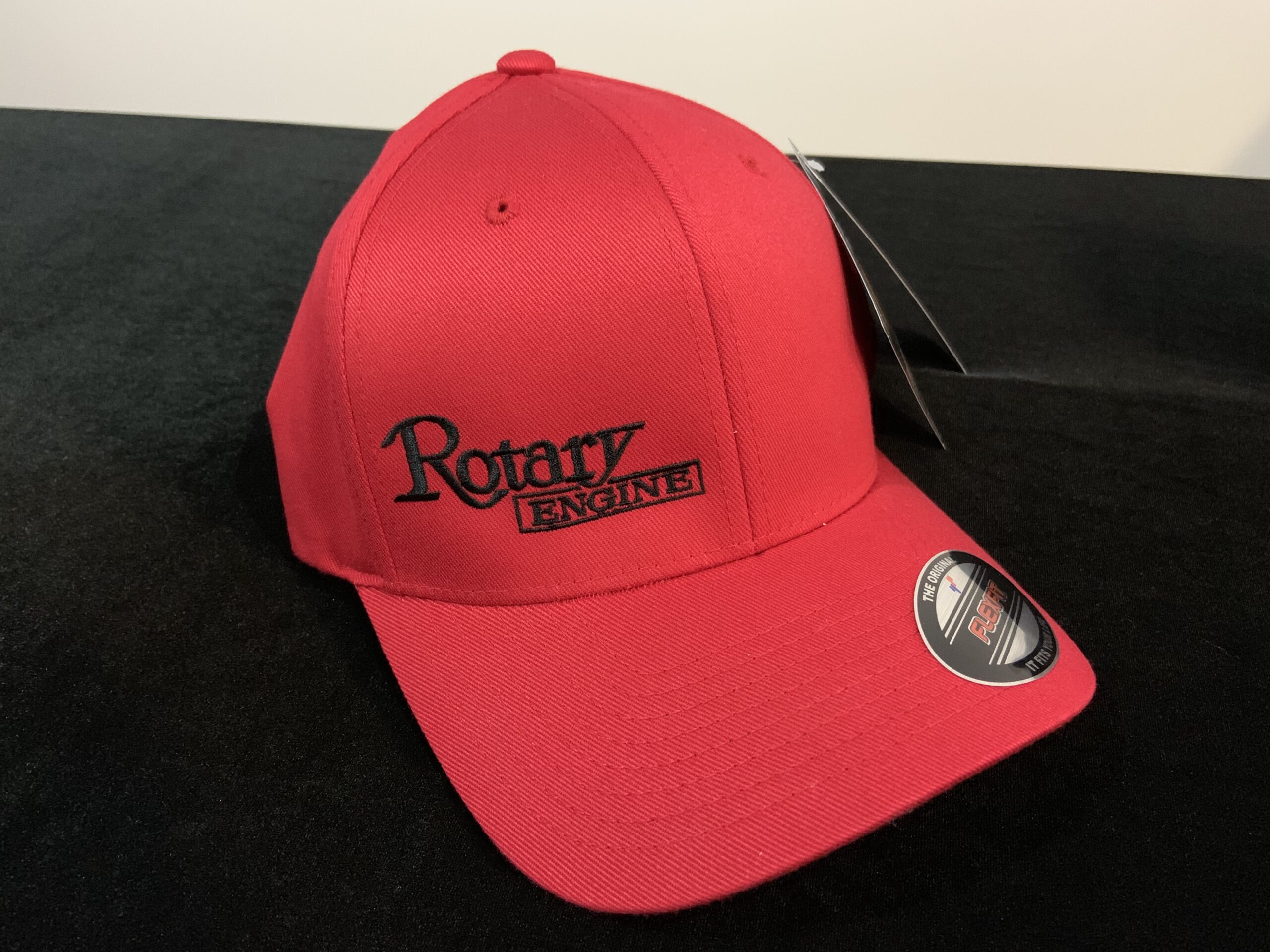 Red Flexfit Hat - Black Rotary Engine