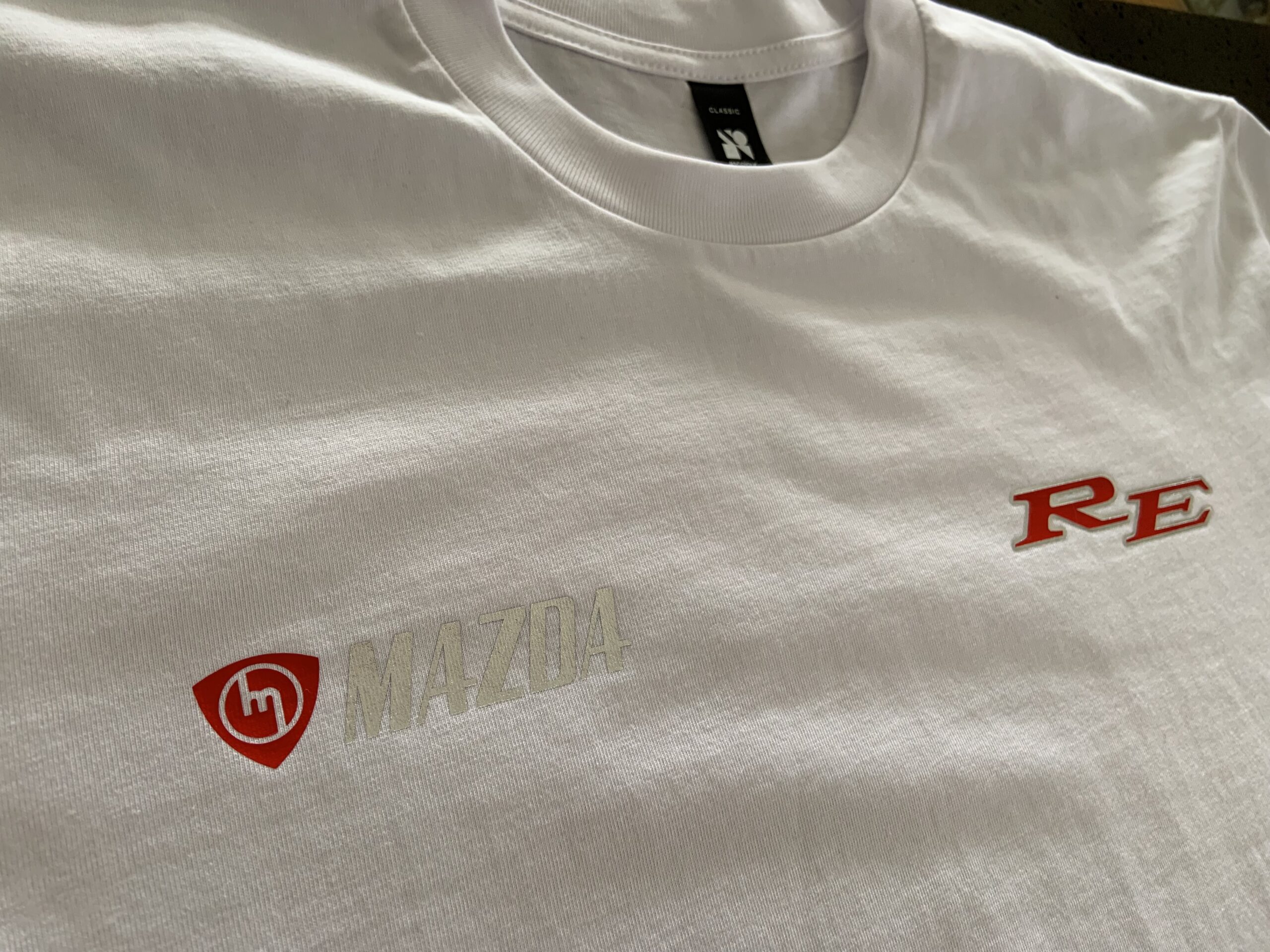 Red M RE Chrome - White Tee