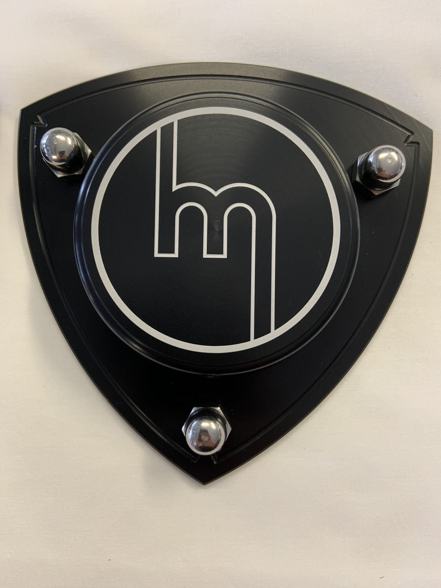 Rx2 Strut Tops - Billet Alloy BLACK M logo