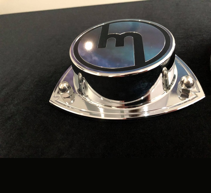 323/Rx3/808 Chrome Billet Strut Top Taller Black M