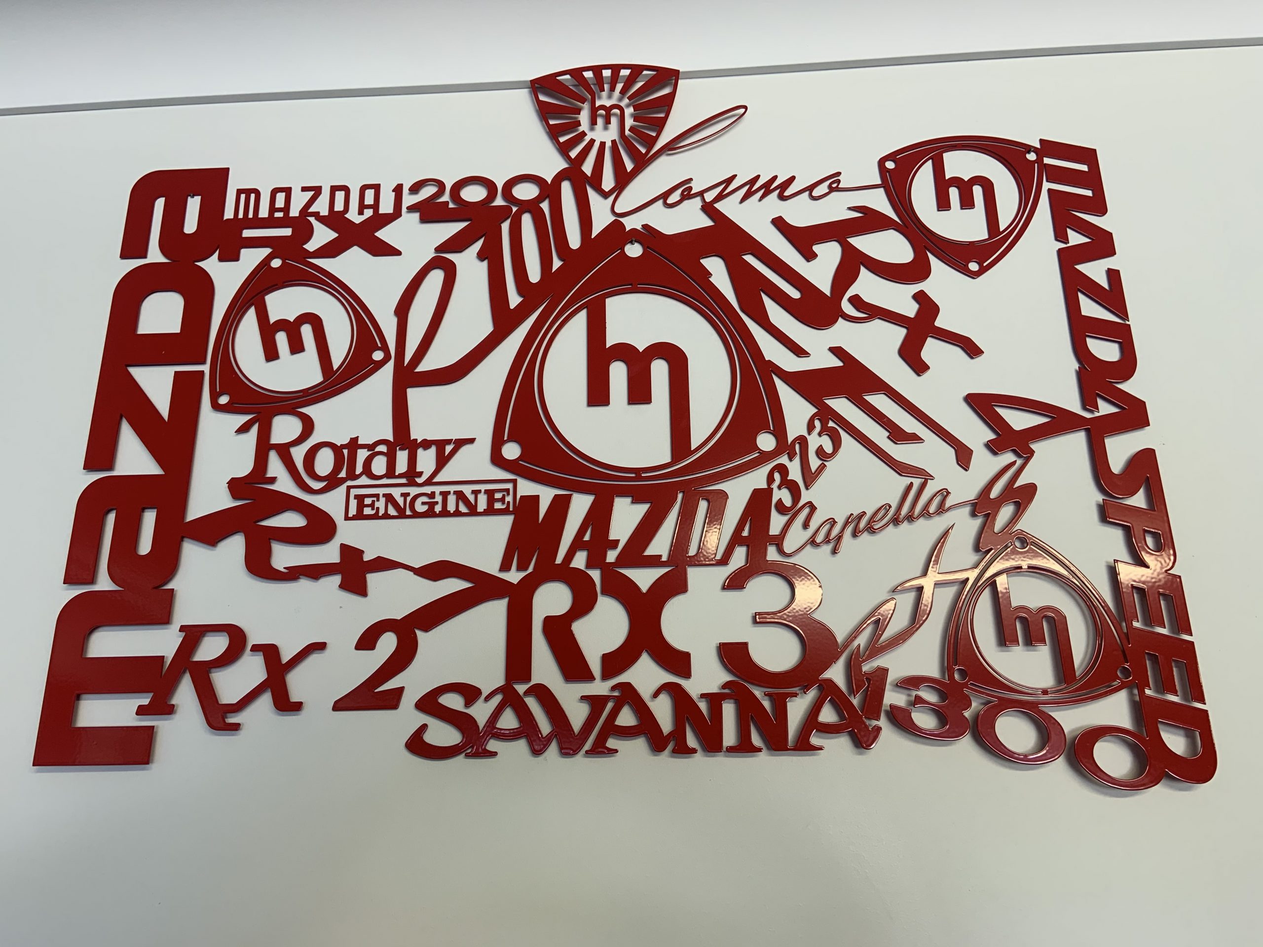 Red Mazda Steel Panel