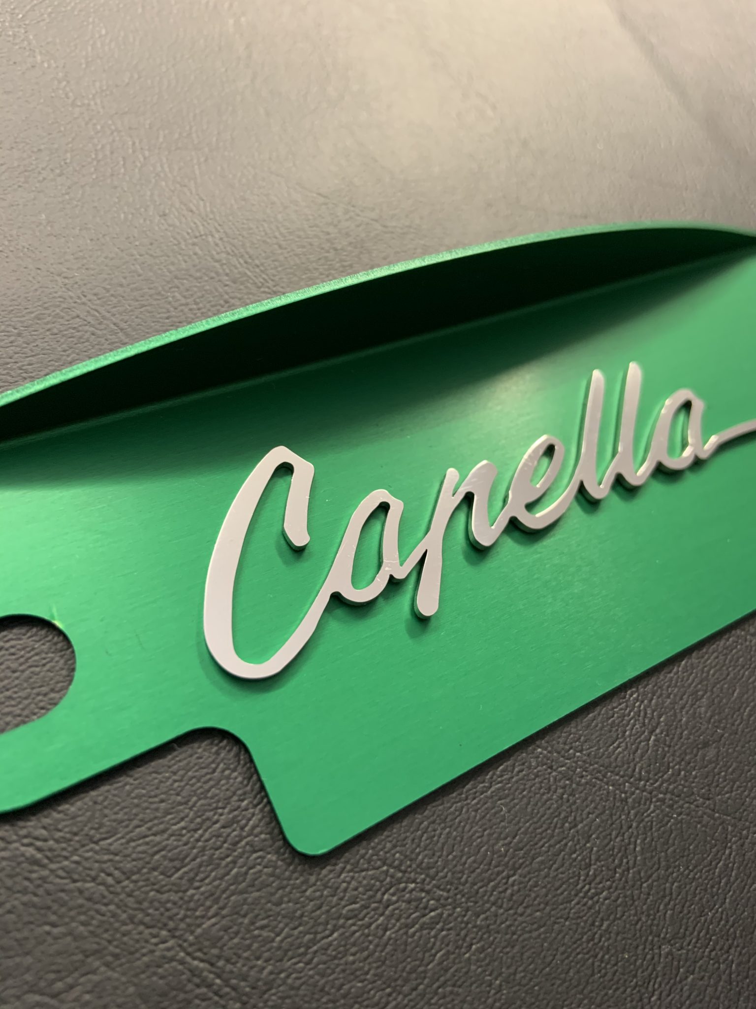 Green 12a / 13b Alloy flywheel cover with polished Capella