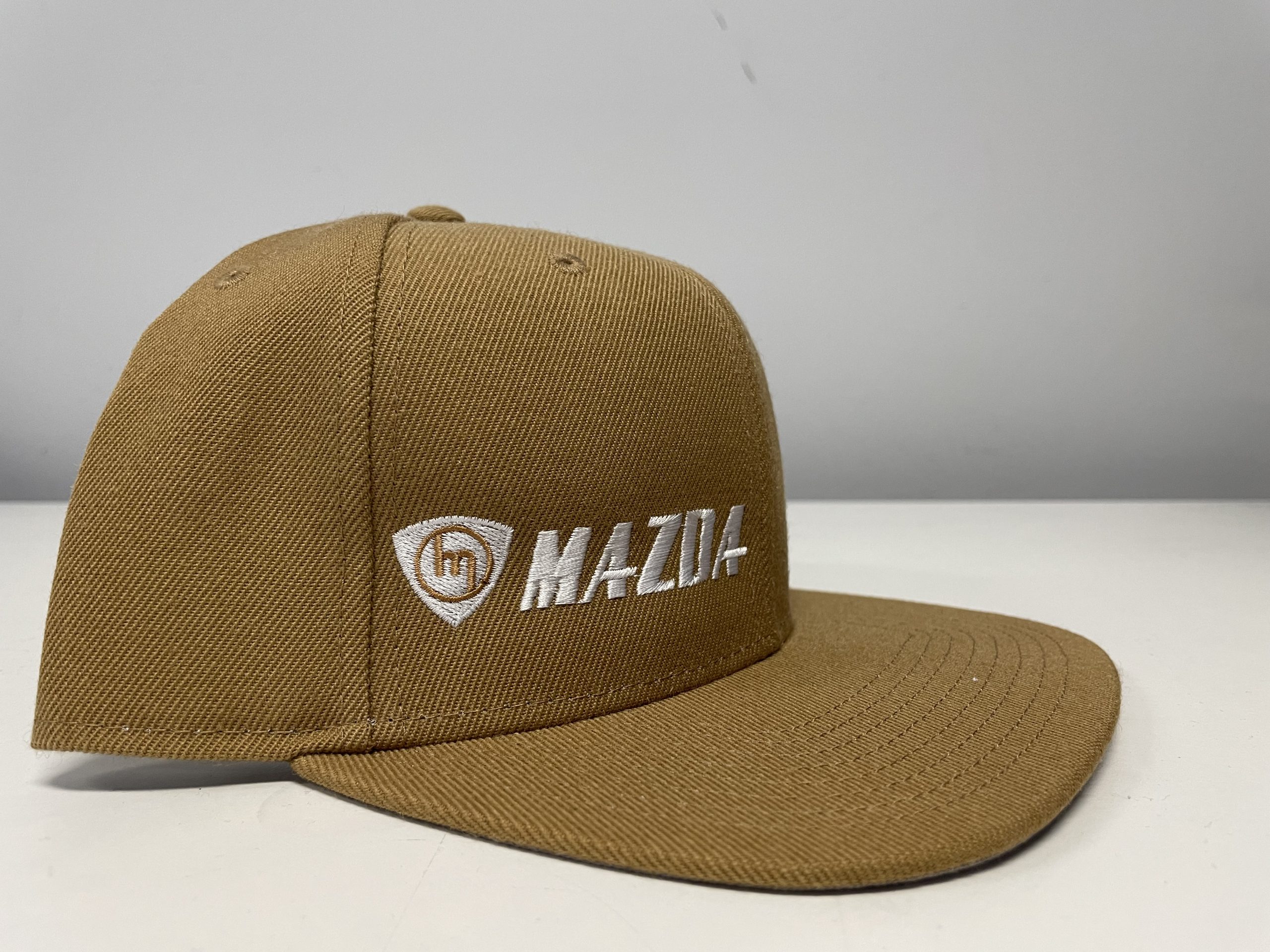 Tan Snapback - White M MAZDA