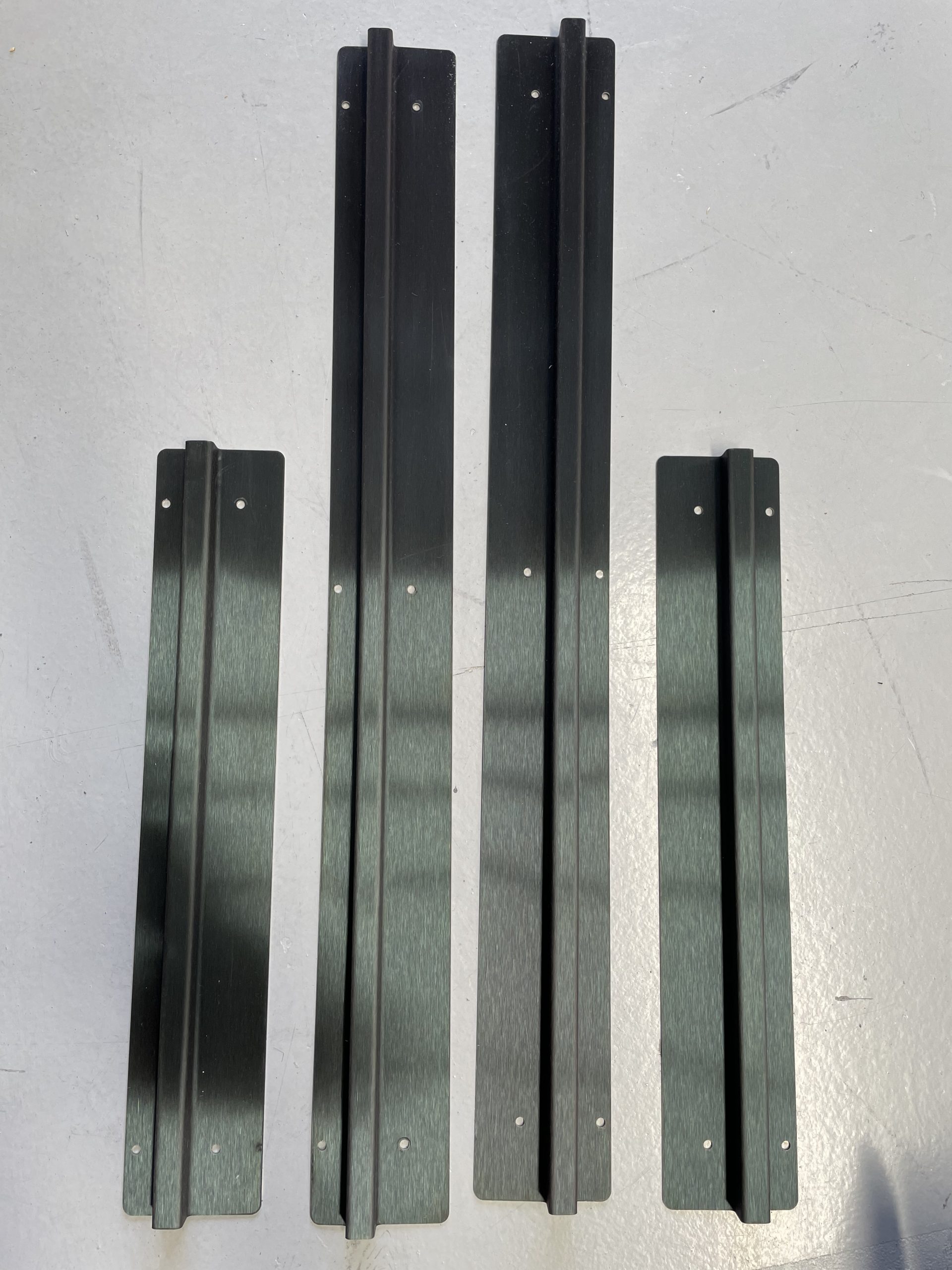 Rx2/Capella Sedan Black Scuff Plates - BLANK