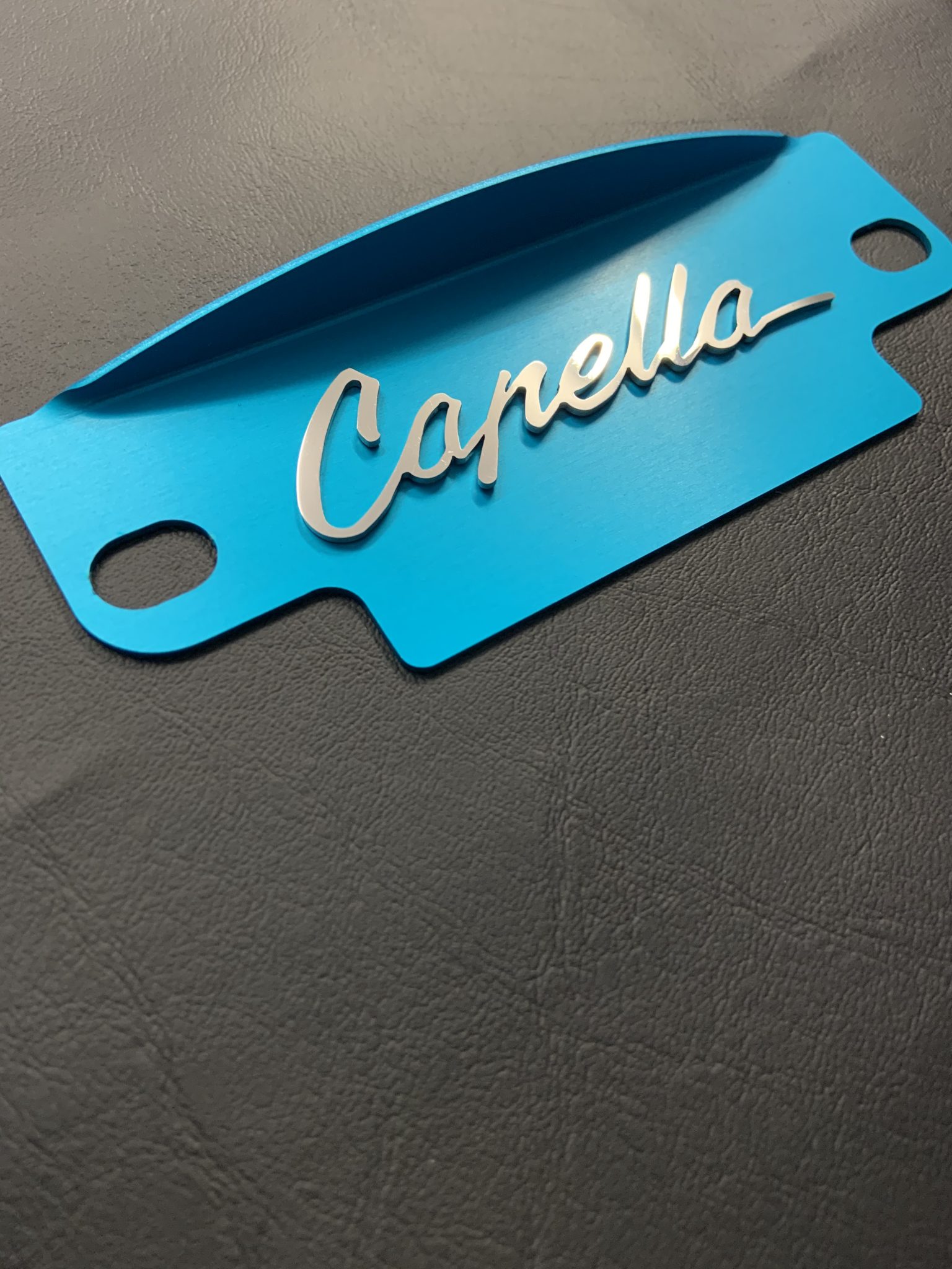 Blue 12a / 13b Flywheel cover with Polished Capella