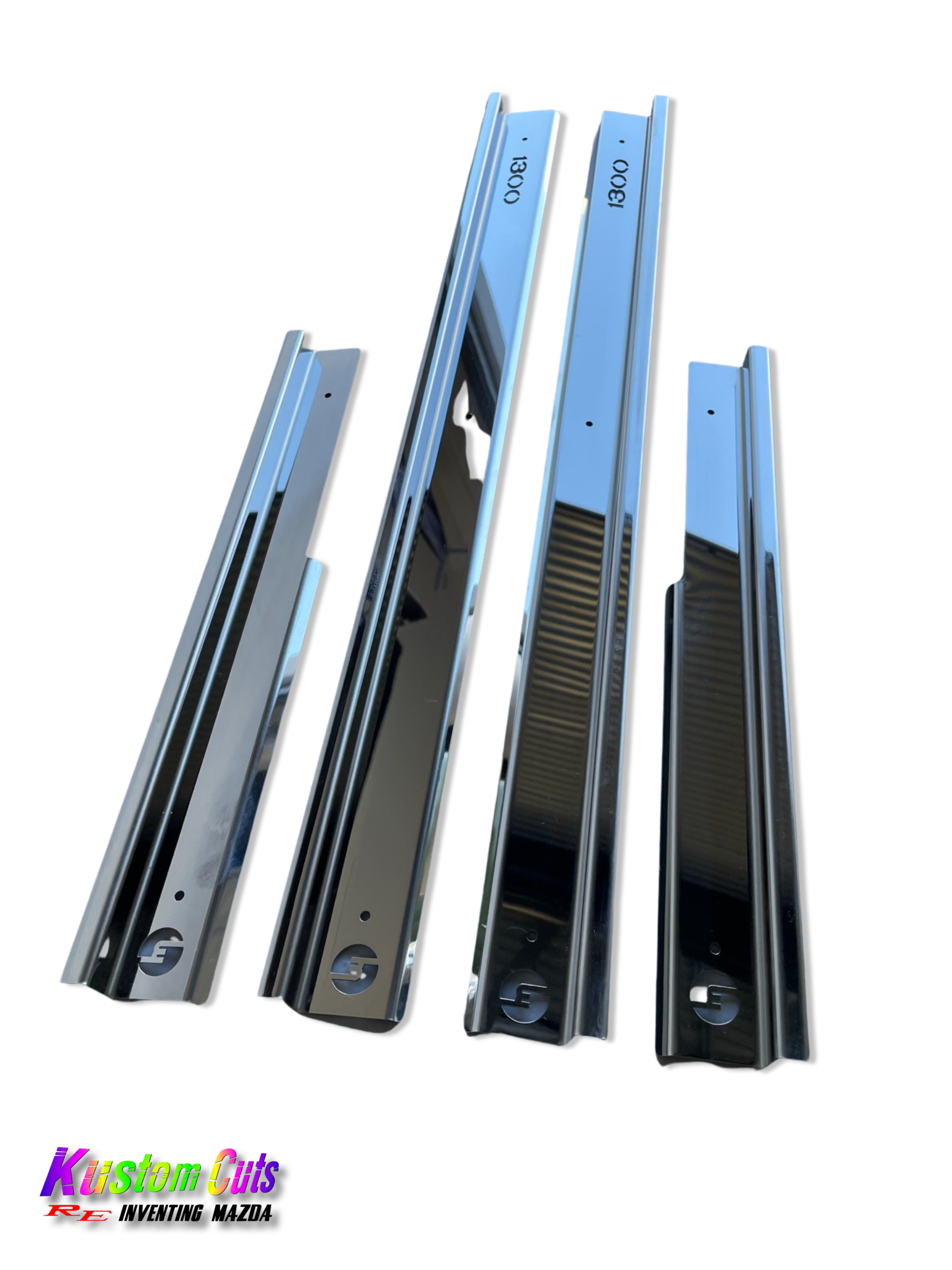 1300 Sedan Polished Stainless Scuff Plates