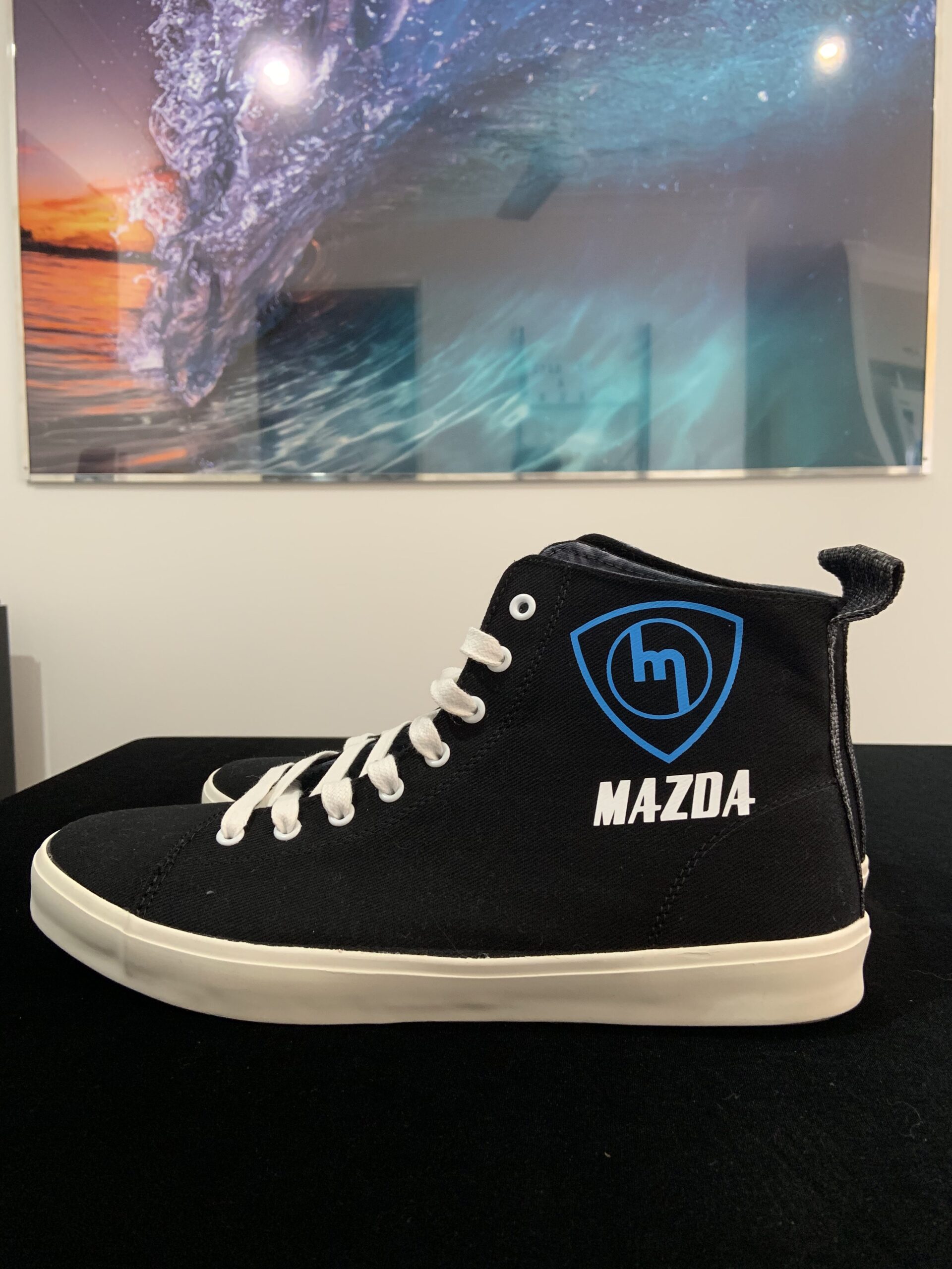 Black Shoes - Blue m White Mazda