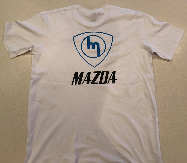 Blue M Black Mazda - White Tee