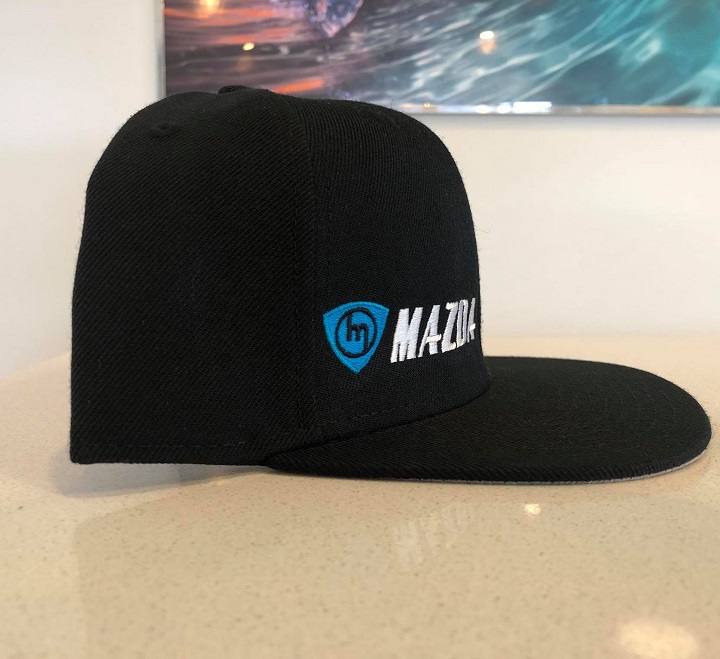 Blue M White Mazda Black Snapback
