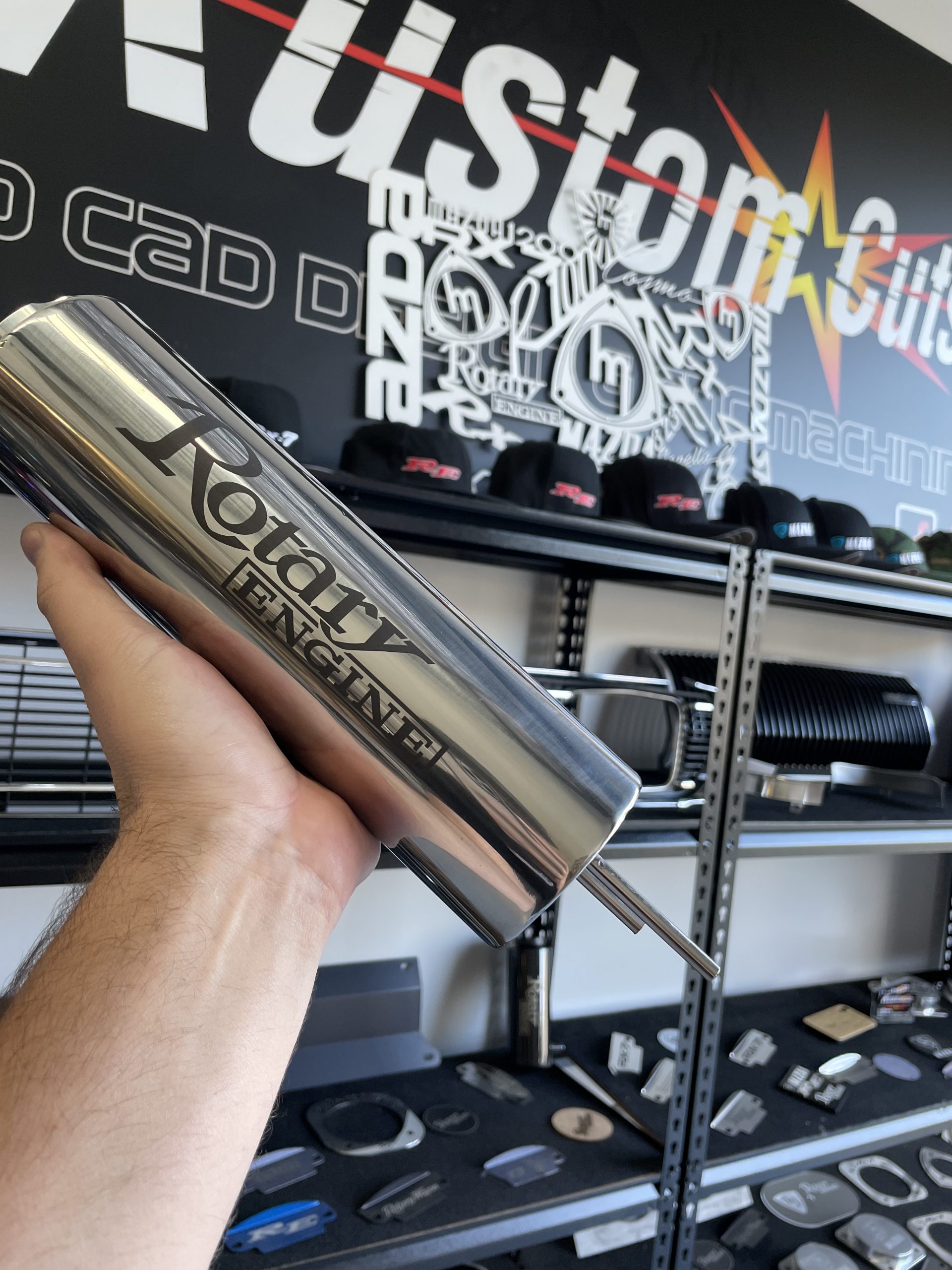 Rotary Engine Polished Stainless Radiator Overflow Bottle