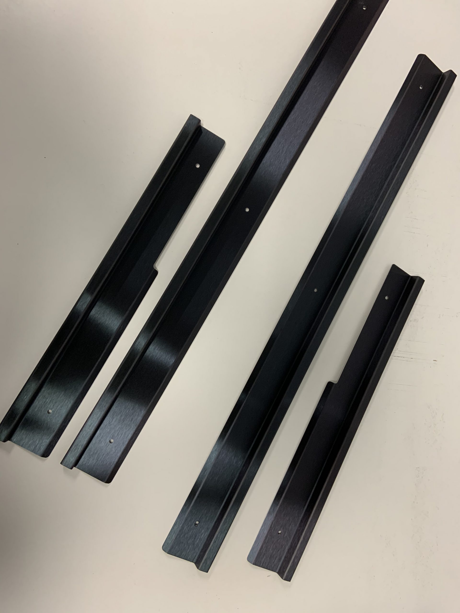 Mazda 1300/1200 4door Sedan Black Scuff Plates - BLANK