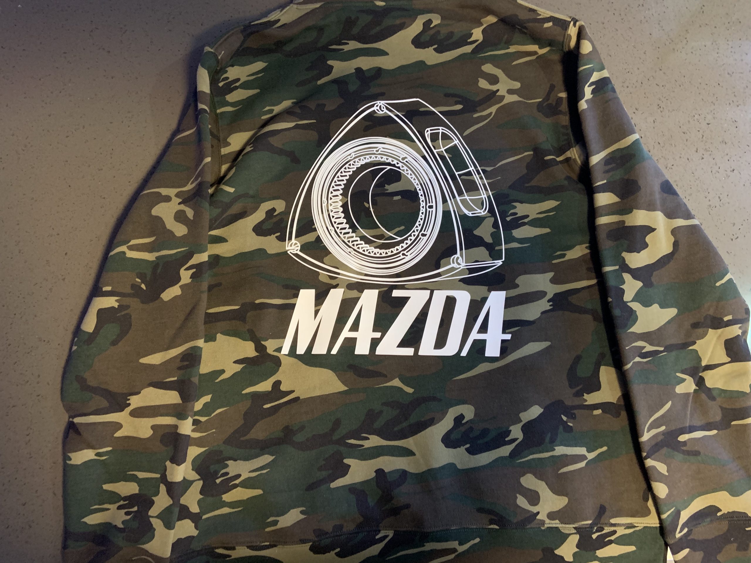 Camo Hoodie - White Rotor/Mazda