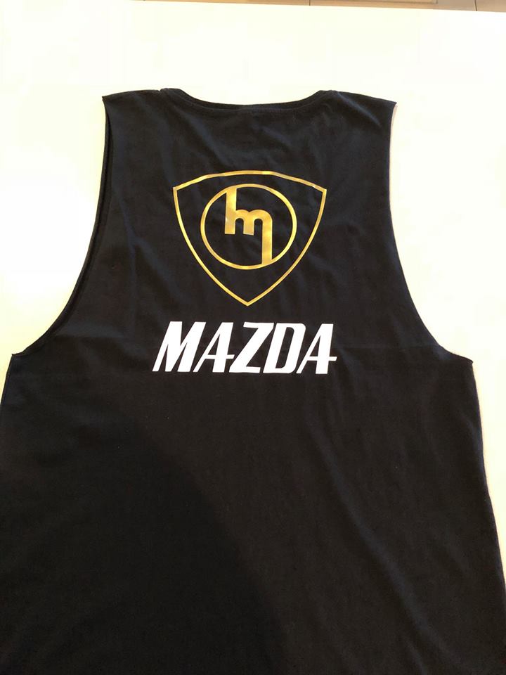 Gold M Mazda - Black Singlet